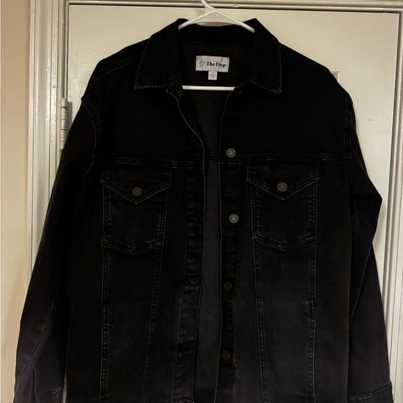 The Drop Black Denim Jacket - Picture 3 of 4